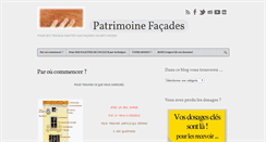 Desktop Screenshot of blog-patrimoine-facades.com