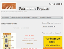 Tablet Screenshot of blog-patrimoine-facades.com